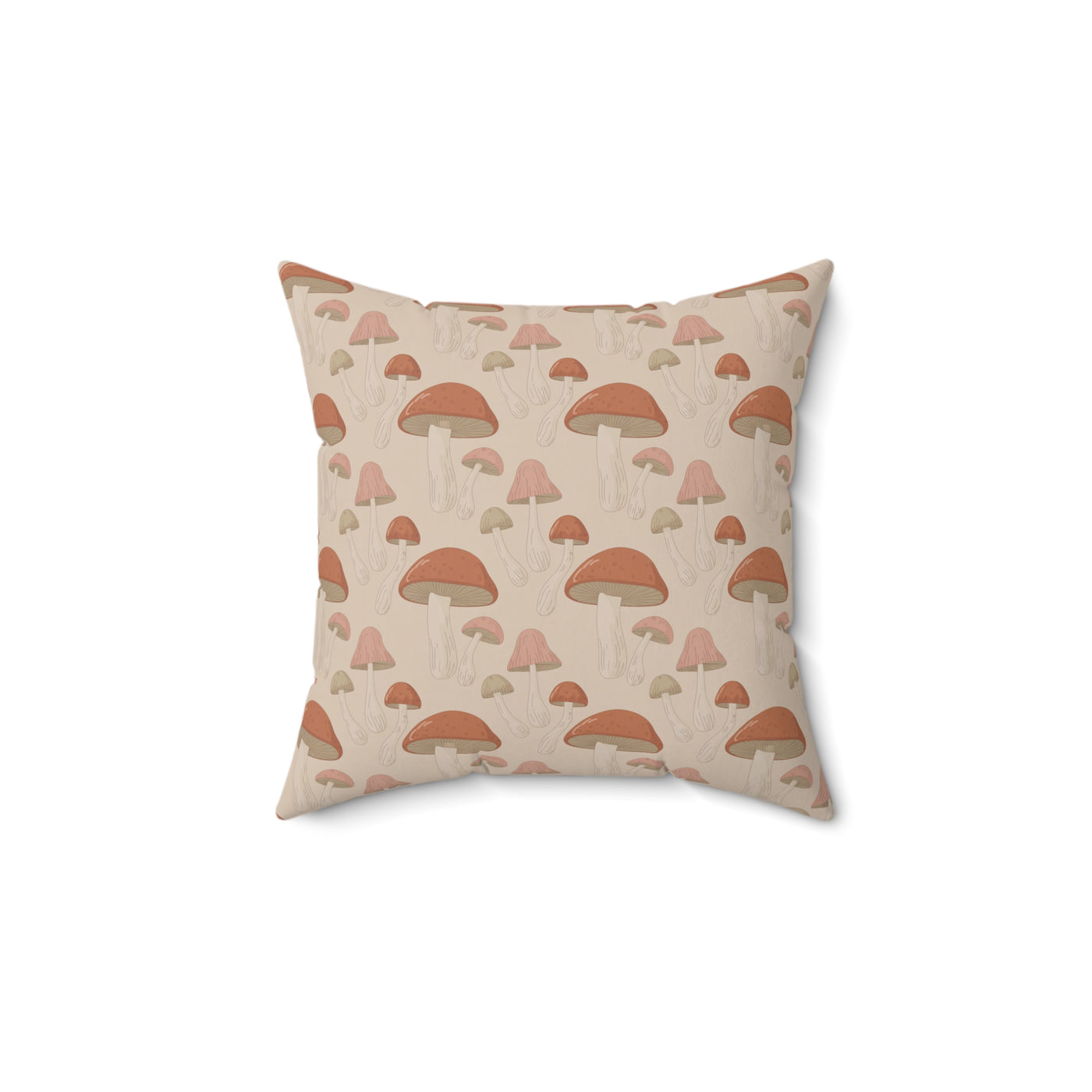 Mushroom Pattern Square Pillow Cover