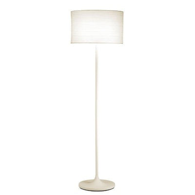 Modern Floor Lamp with White Paper Drum Shade-0