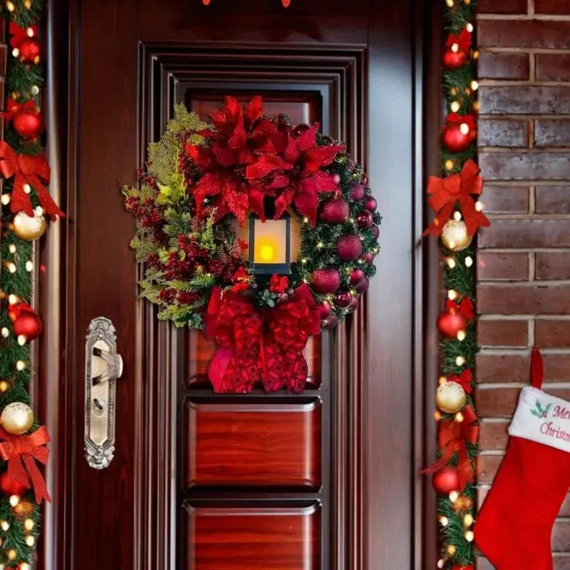 Christmas Wreath with Lamp