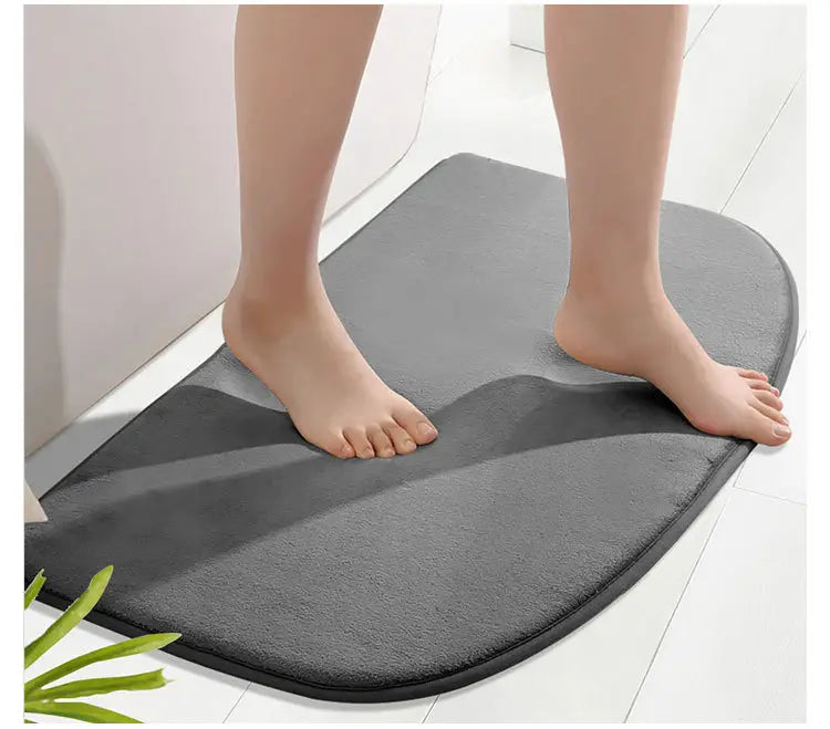 Washable Absorbent Semicircle Bathroom Mat