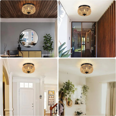 Rattan Trio Chandelier
