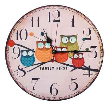 Vintage Owl Wall Clock