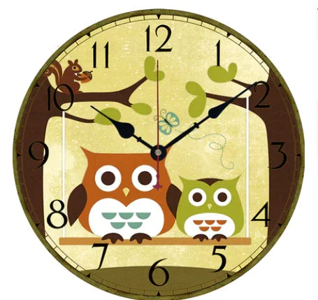 Vintage Owl Wall Clock