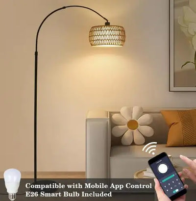 Simian Rattan Standing Lamp