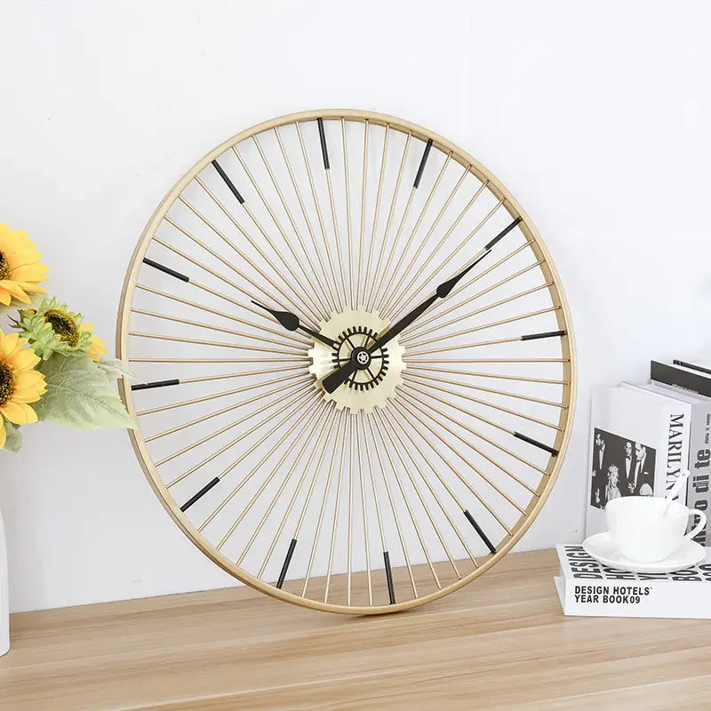 Nordic Gold Iron Art Wall Clock