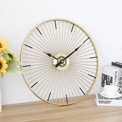 Nordic Gold Iron Art Wall Clock