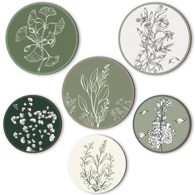 Boho Plant Wall Art Print Set - 6 Pieces
