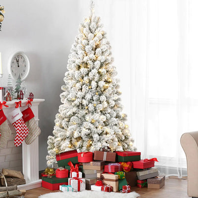 The 6-foot Pre-installed Flocked Christmas Tree