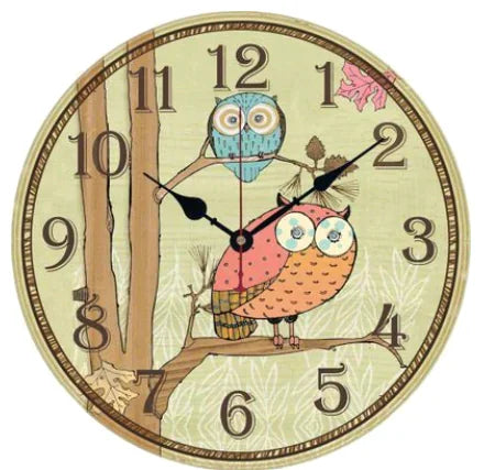 Vintage Owl Wall Clock