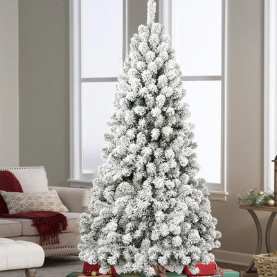 The 6-foot Pre-installed Flocked Christmas Tree