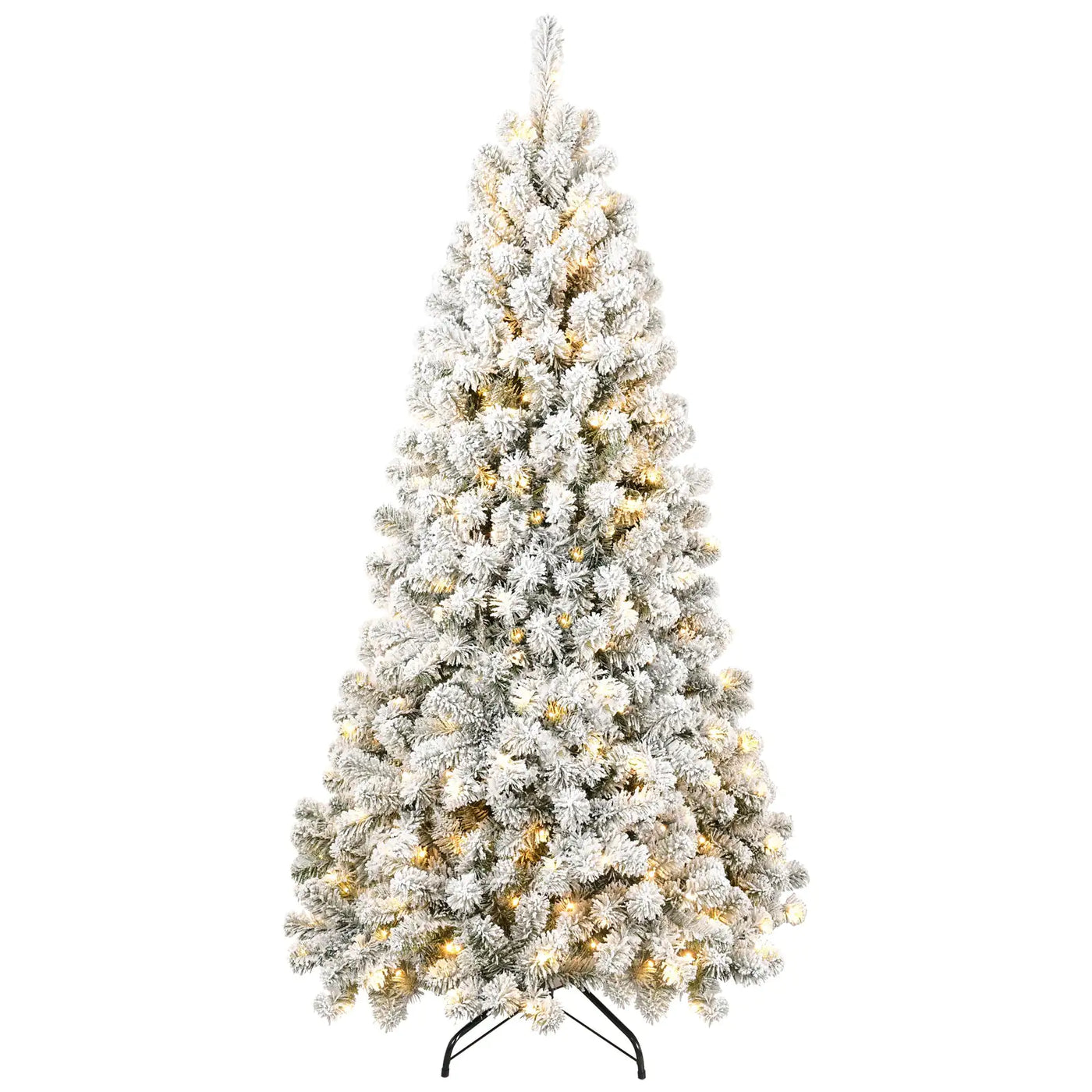 The 6-foot Pre-installed Flocked Christmas Tree