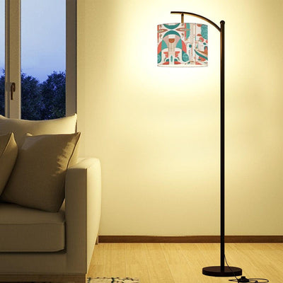 Abstract Pattern Arc Floor Lamp (Made in USA) - CEZBE