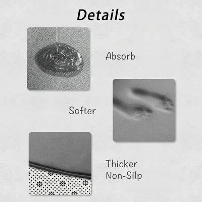 Washable Absorbent Semicircle Bathroom Mat