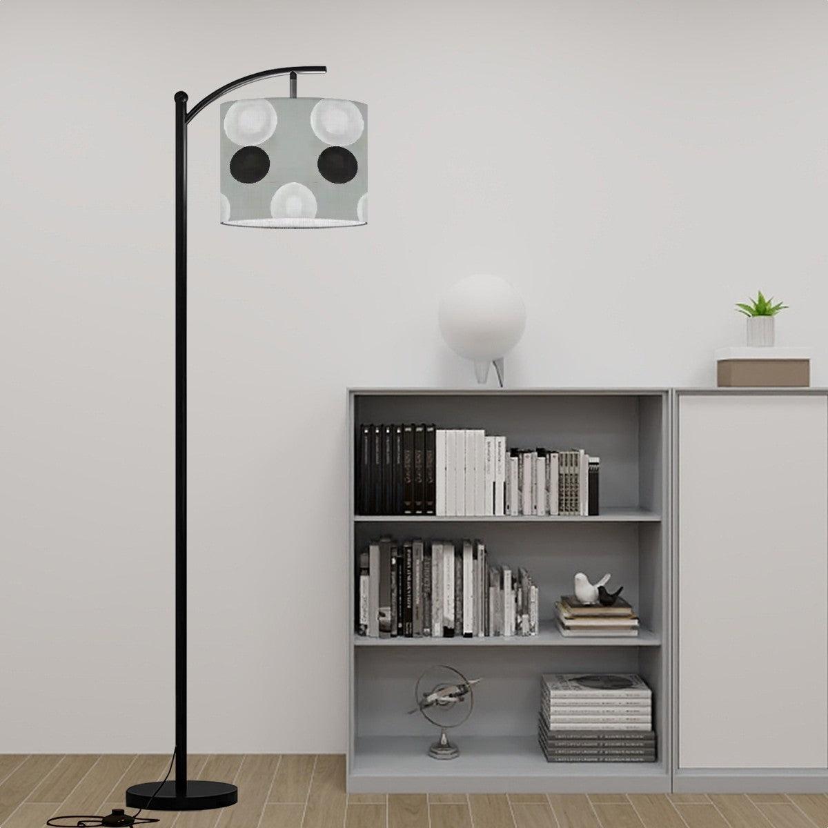 Black White Arc Floor Lamp (Made in USA) - CEZBE