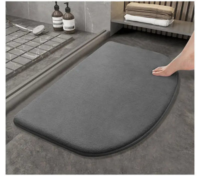 Washable Absorbent Semicircle Bathroom Mat