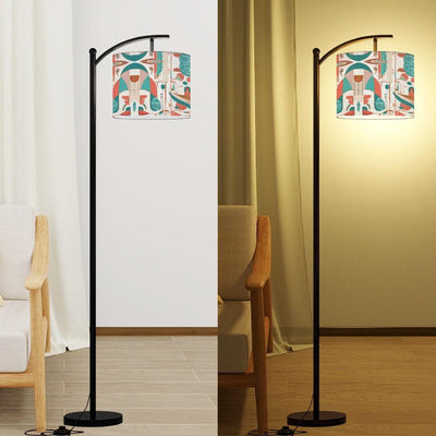 Abstract Pattern Arc Floor Lamp (Made in USA) - CEZBE