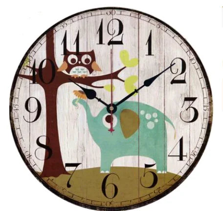 Vintage Owl Wall Clock