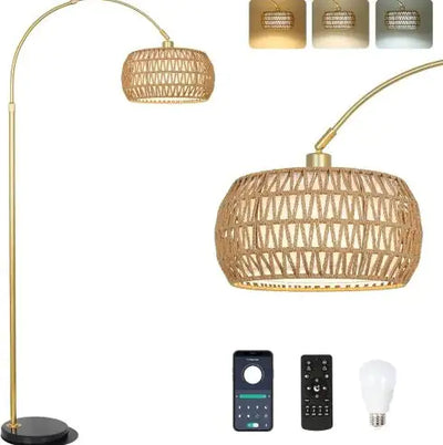 Simian Rattan Standing Lamp