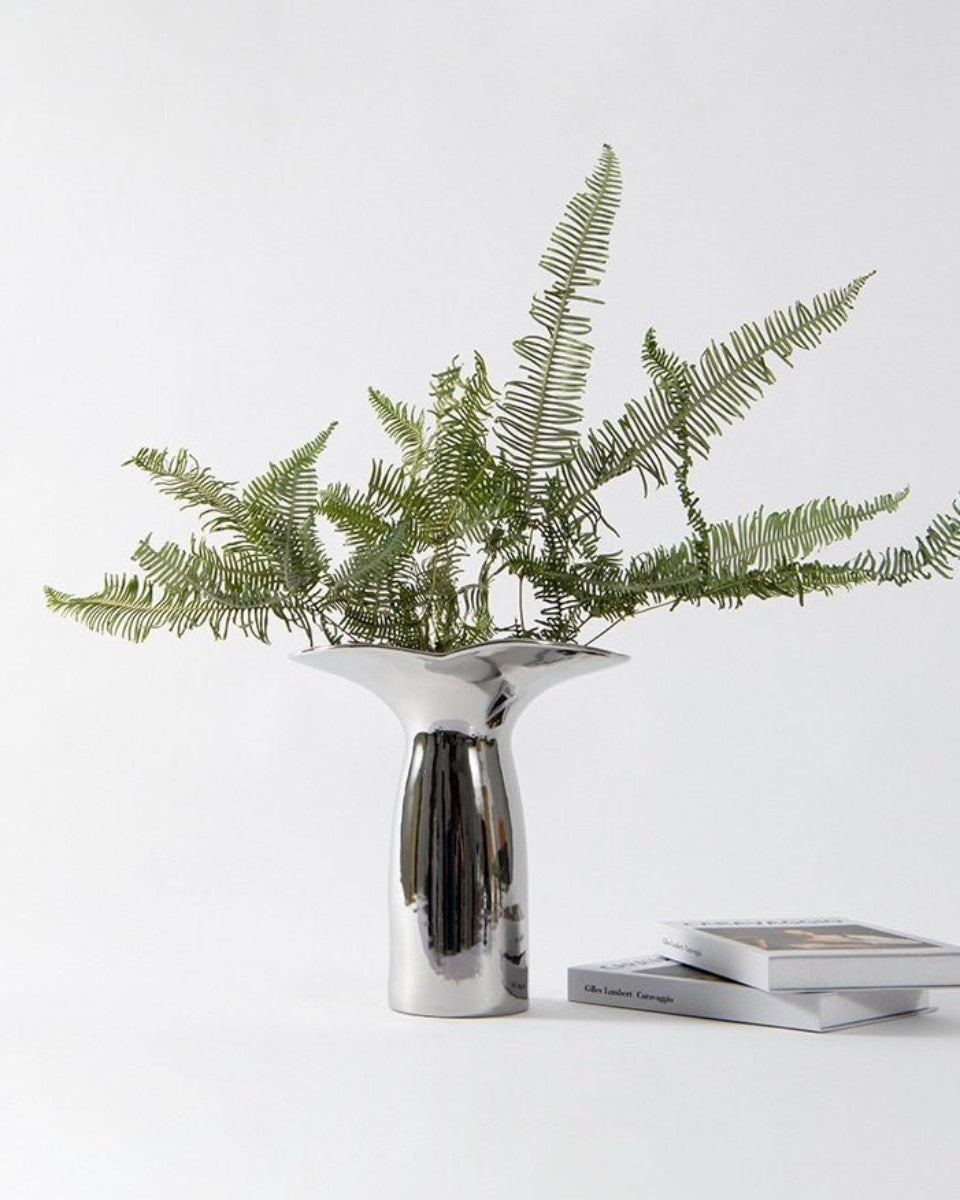 Handmade Modern Silver Bloom Vase