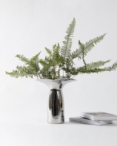Handmade Modern Silver Bloom Vase