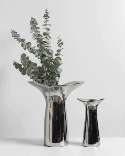 Handmade Modern Silver Bloom Vase