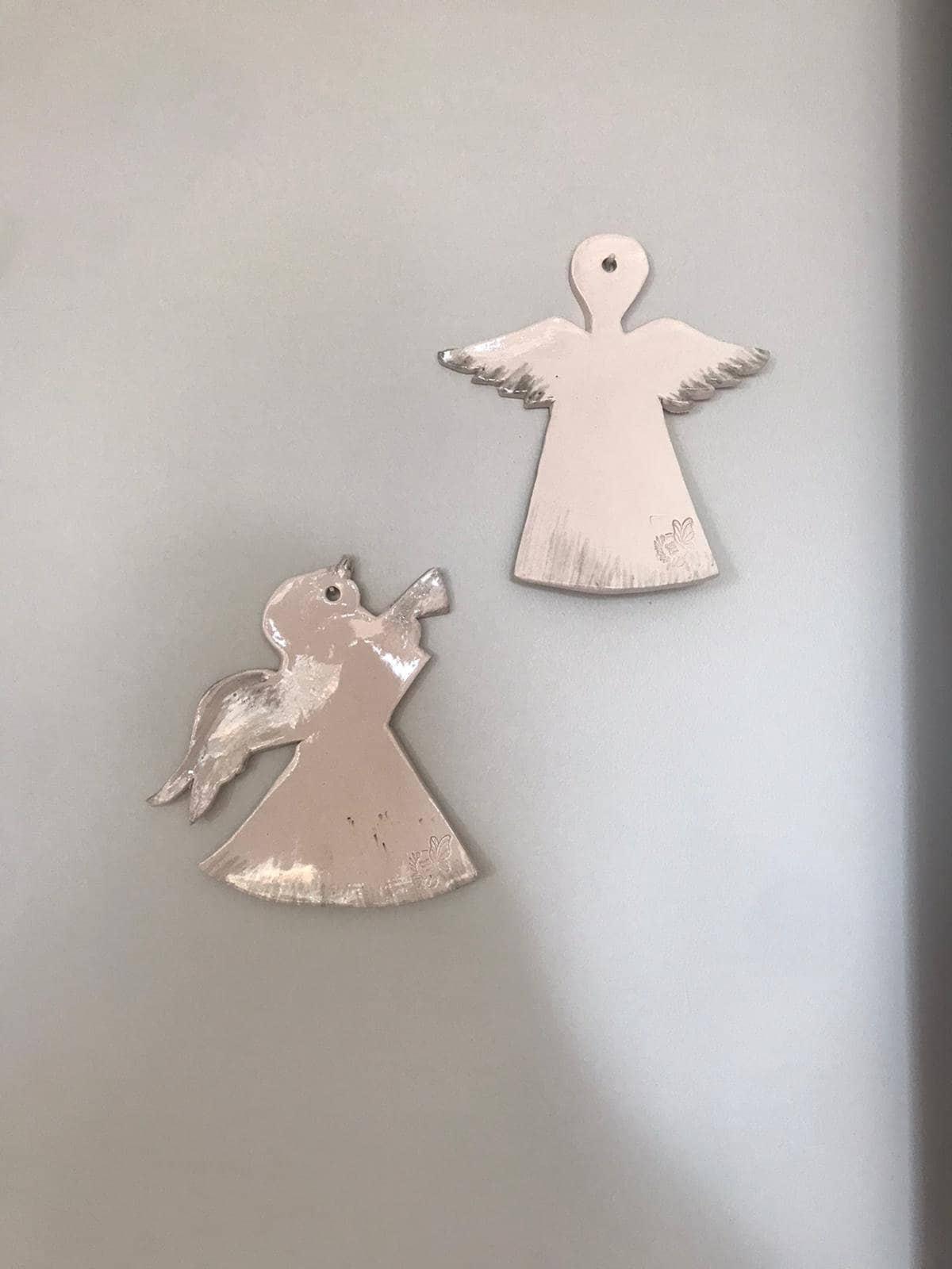 Ceramic Nursery Wall Decor, Angel, 2 pcs - CEZBE