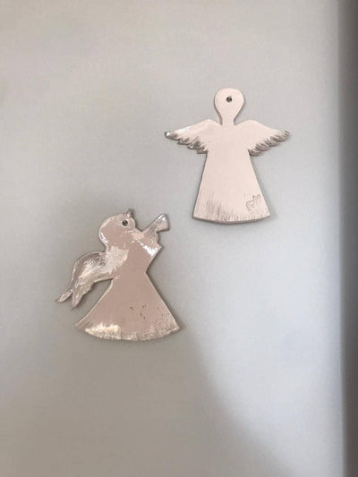 Ceramic Nursery Wall Decor, Angel, 2 pcs - CEZBE