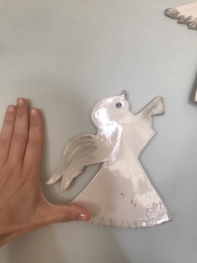 Ceramic Nursery Wall Decor, Angel, 2 pcs - CEZBE