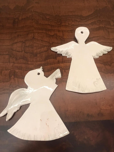 Ceramic Nursery Wall Decor, Angel, 2 pcs - CEZBE