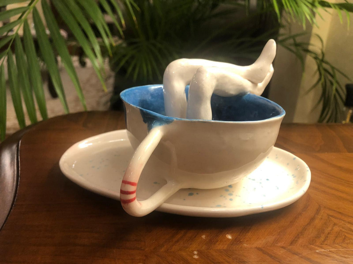 Ceramic Coffee Mug, 2 pcs-Happy Feet - CEZBE