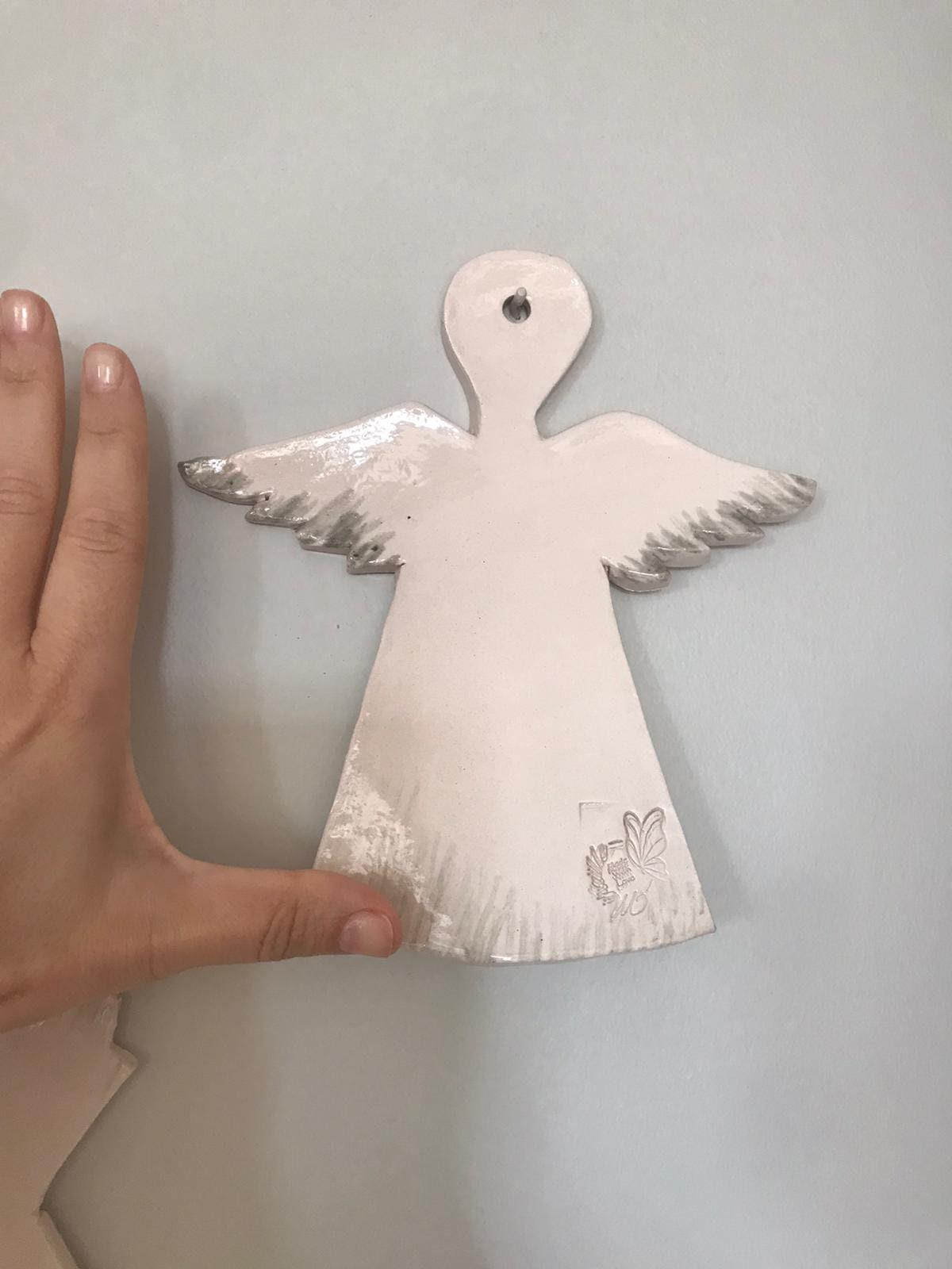 Ceramic Nursery Wall Decor, Angel, 2 pcs - CEZBE
