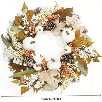 Pumpkin Wreath Halloween Door Decoration