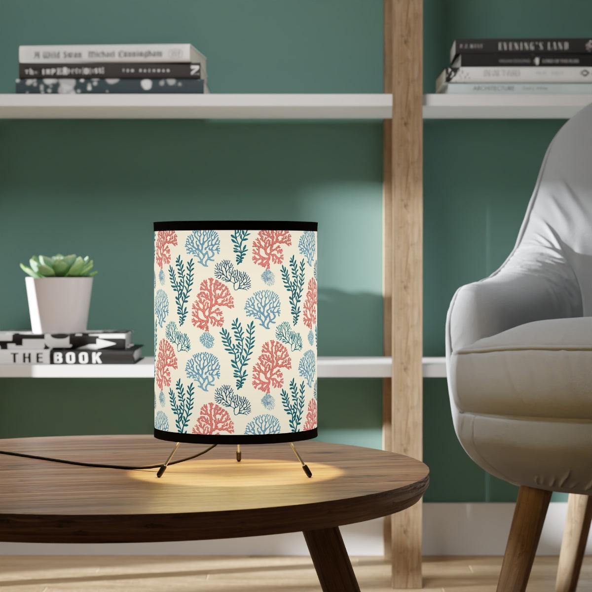 Navy Blue Coral Seaweed Lampshade - CEZBE
