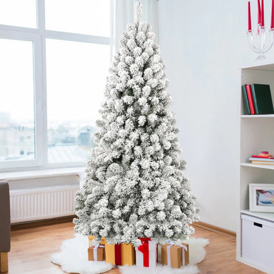 The 6-foot Pre-installed Flocked Christmas Tree
