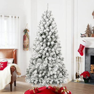 The 6-foot Pre-installed Flocked Christmas Tree