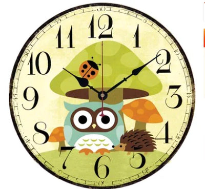 Vintage Owl Wall Clock