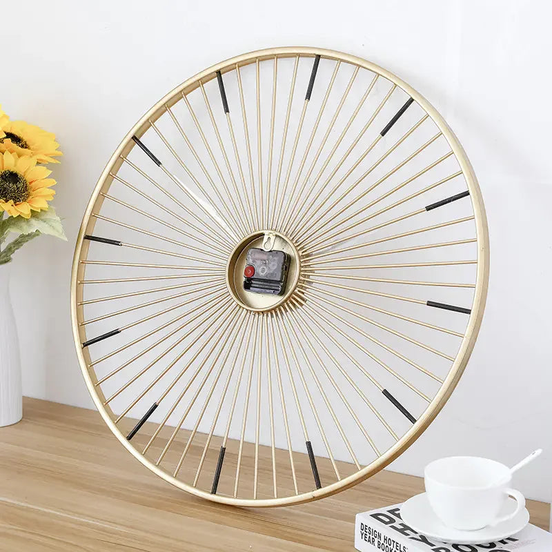 Nordic Gold Iron Art Wall Clock