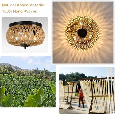 Rattan Trio Chandelier