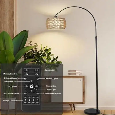 Simian Rattan Standing Lamp