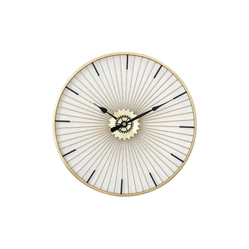 Nordic Gold Iron Art Wall Clock