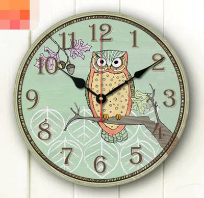 Vintage Owl Wall Clock