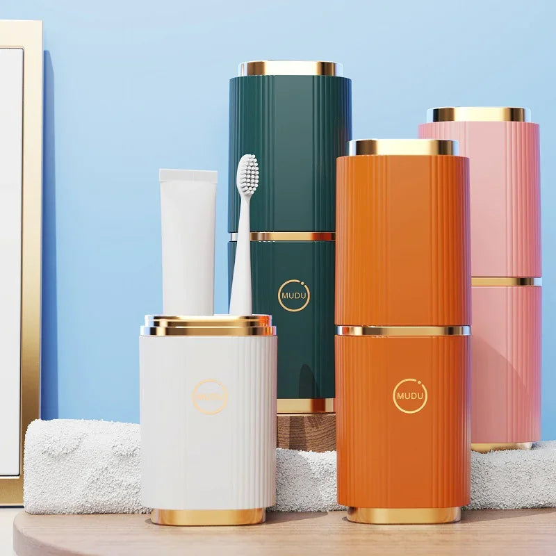 Portable Travel Toiletry Set with Toothbrush Holder