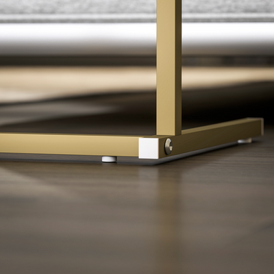 HOMCOM C-Shaped Side Table with Charging Station