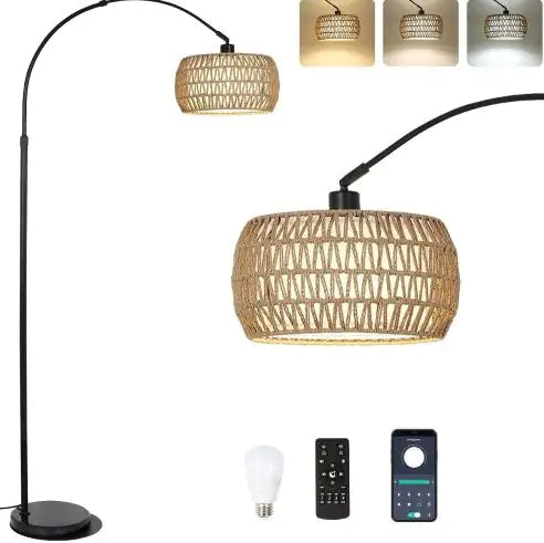 Simian Rattan Standing Lamp