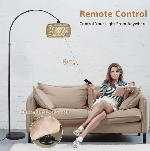 Simian Rattan Standing Lamp