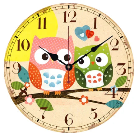 Vintage Owl Wall Clock