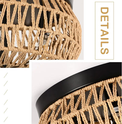 Rattan Trio Chandelier